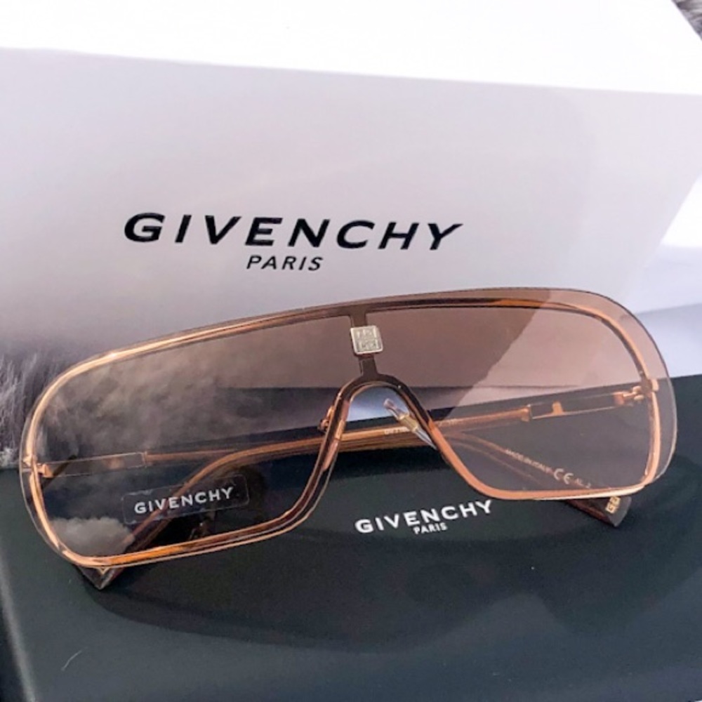 Givenchy Shield Rimless Brown/Bronze Sunglasses